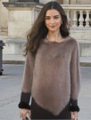 Taupe fuskeponcho thumbnail