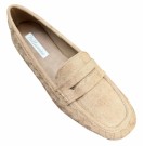 Beige mokkasin i stoff thumbnail