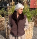 Brun vendbar vest m 