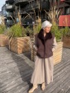 Brun vendbar vest m 