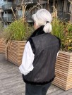 Sort vendbar vest m 