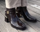 Mørk brun lakk skoletter thumbnail