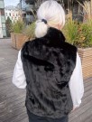 Sort vendbar vest m 