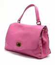 HOT PINK  stor skinnveske m nagler thumbnail
