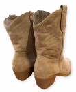 Beige korte skoletter i stoff thumbnail