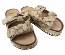 Beige sandal m matchende blomster thumbnail