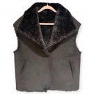 Sort vendbar vest m 