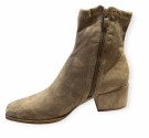 Khaki lave skoletter i stretch stoff thumbnail