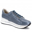 Jeansblå sneakers med sølv stripe thumbnail