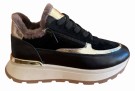 Sort foret skinn sneakers thumbnail
