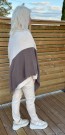Brun og creme poncho thumbnail