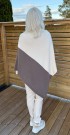 Brun og creme poncho thumbnail