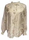 Cremefarget bluse m gulltråder thumbnail