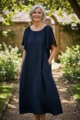 Marine rundhalset viskosekjole thumbnail