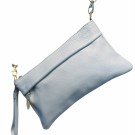 Ice blue skinn clutch thumbnail