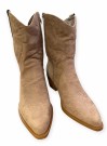 Beige korte skoletter i stoff thumbnail