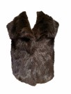 Brun fuskepels vest thumbnail