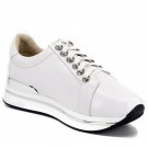 Hvite sneakers med sølv stripe thumbnail
