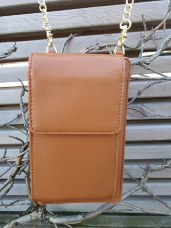 Cognac lommebok / mobilholder