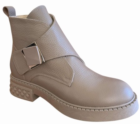 Taupe skinnskolett m spenne