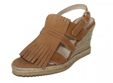 Cognac kilehels sandal