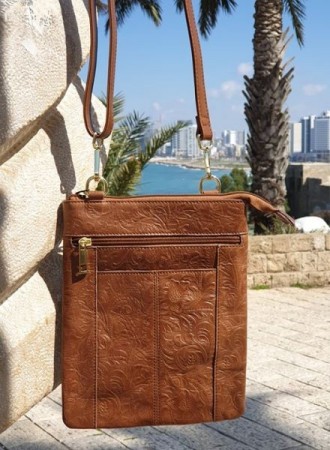 Cognac preget skinnveske