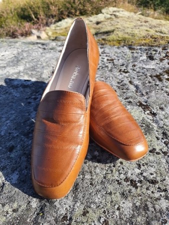 Cognac mokkasiner