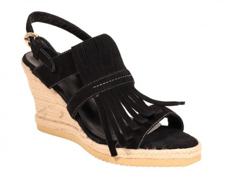 Sort kilehels sandal