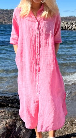 Skjorte / kjole paljetter, rosa