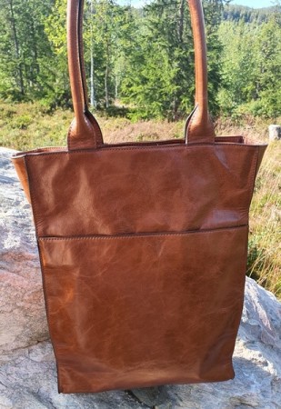 Cognac skinnveske