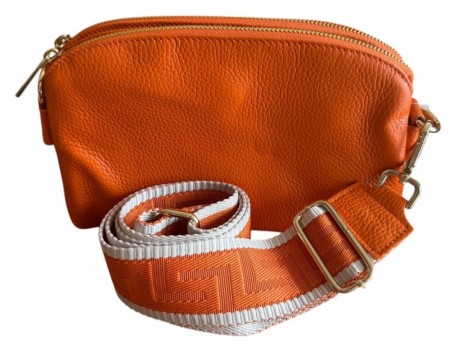 Orange 3roms skinnveske