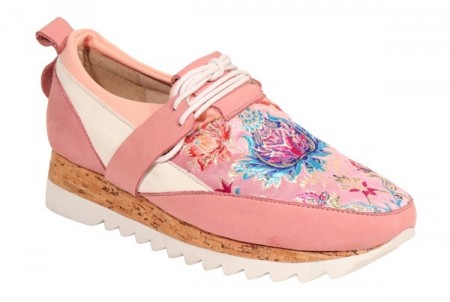 Rosa mønstret sneakers