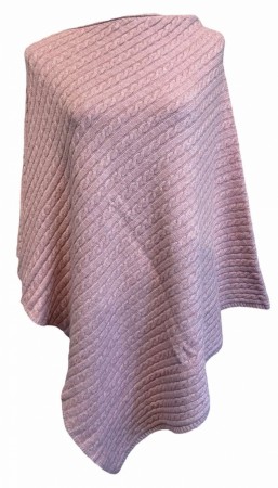 Gammelrosa poncho, smale fletter