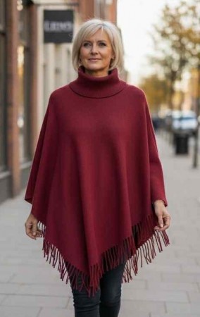 Bordaux poloponcho m frynser