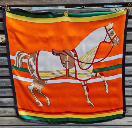 Silkelskjerf, orange ponny