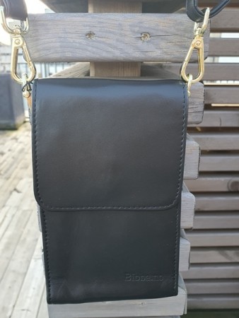Sort (matt) liten skinnveske