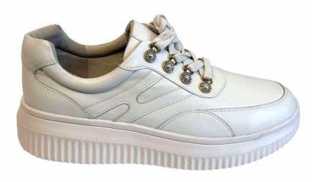 Hvit skinn sneakers