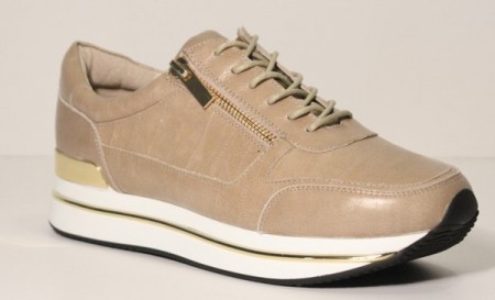 Sandfarget skinn joggesko