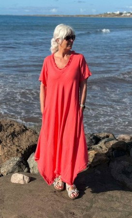 Coral lin/ viskoseskjole