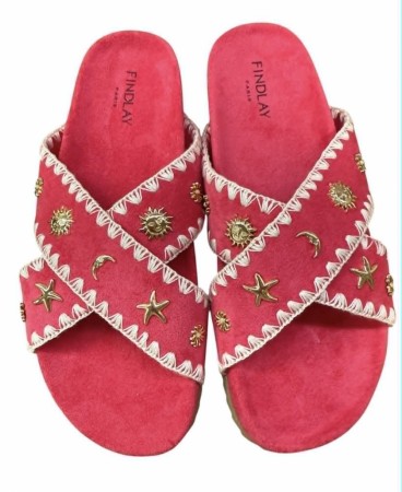 Rosa sandal m sjøypynt
