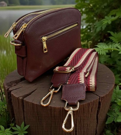 Bordaux 3roms skinnveske